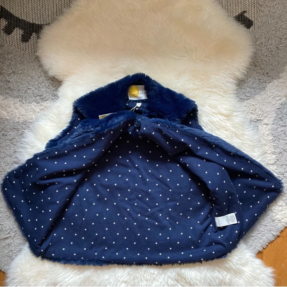NWT Mini Boden Faux Fur Vest Size 11-12Y